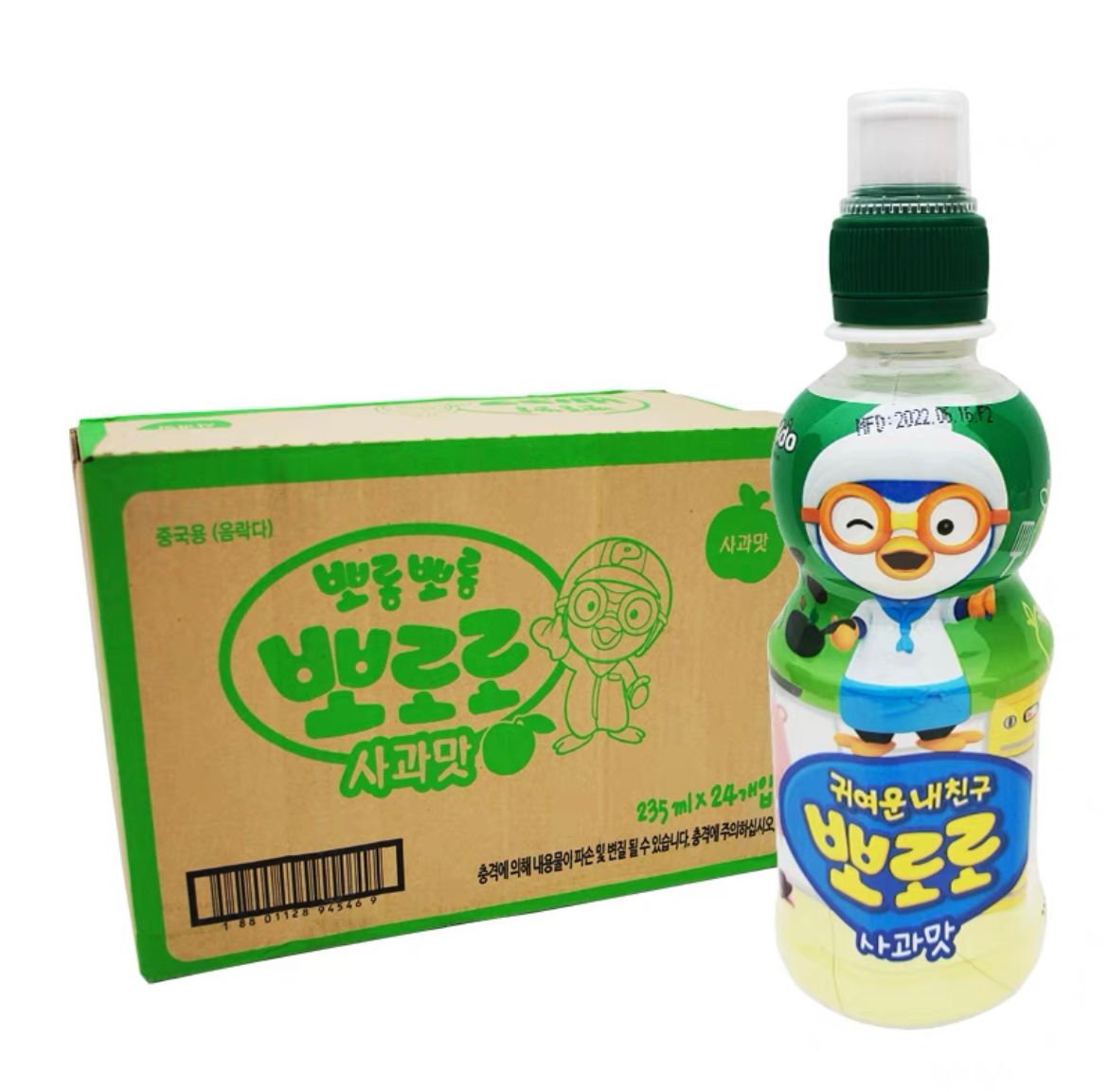 Korea Pororo Bolele Children’s Fruit Drink – Apple & Mango Flavors 235ML